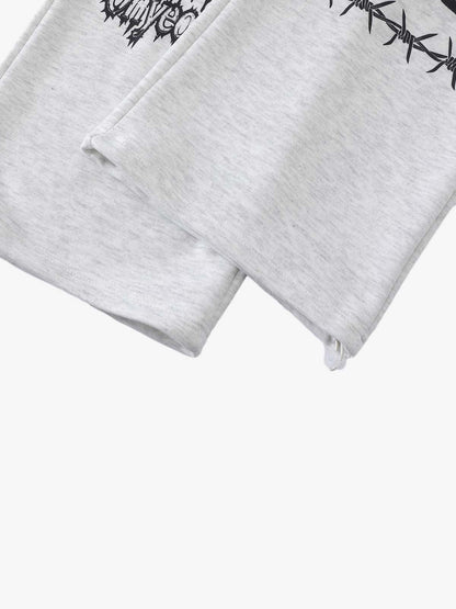 Dark Graphic Print Sweatpants 