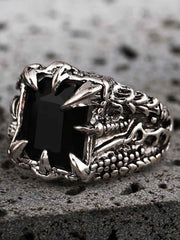 Gothic Claw Stone Open Ring 