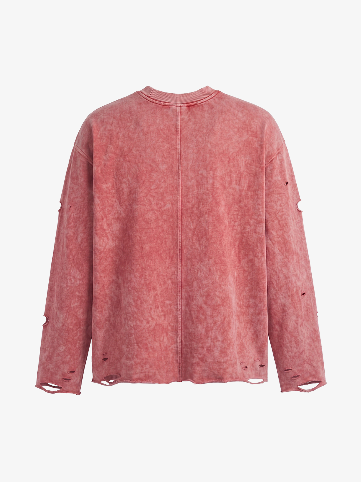 Embroidered Ripped Distressed Long Sleeve Tee