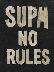 Washed Tape Collage “No Rules” T-Shirt 