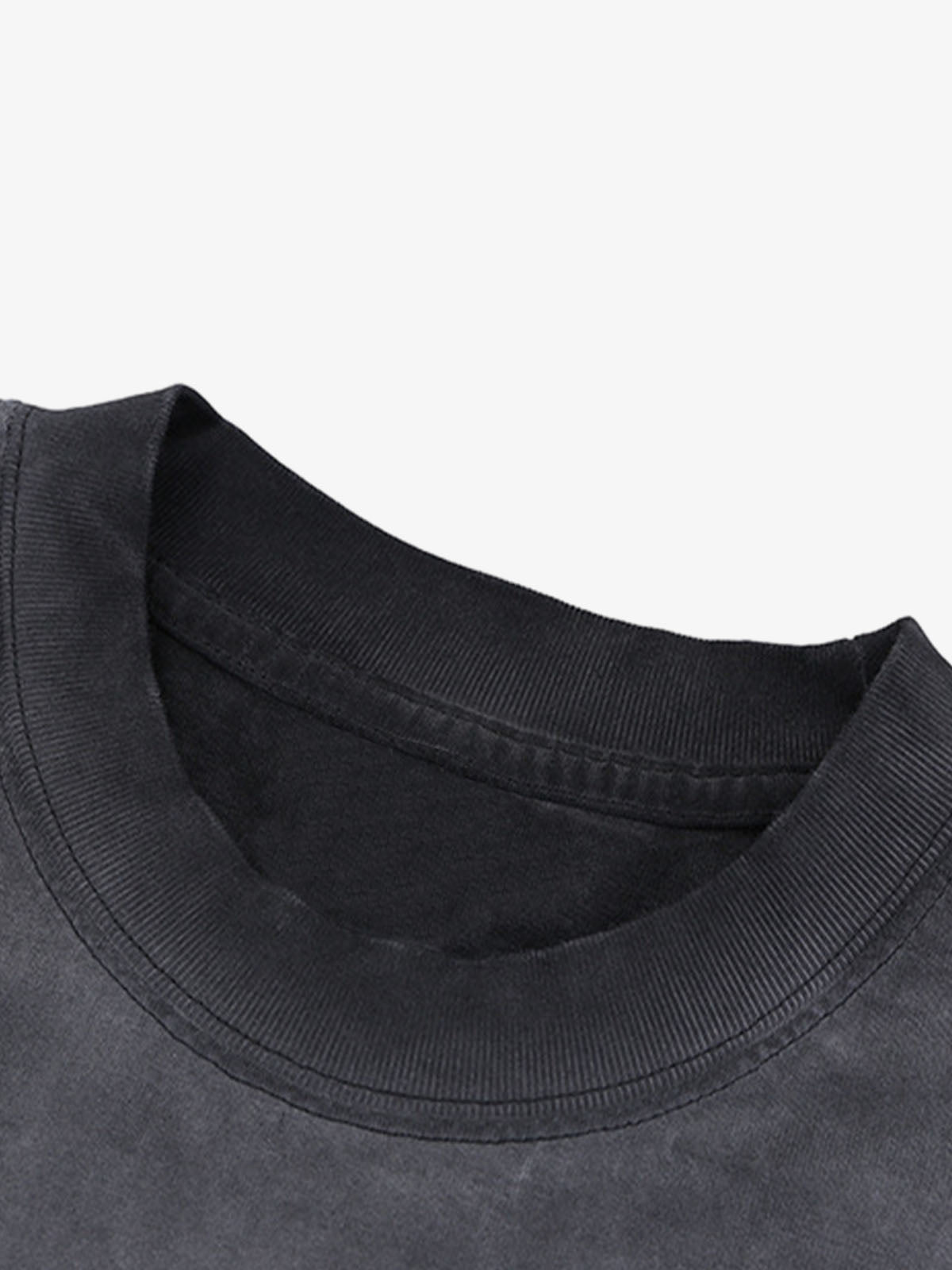 Washed Spray Color Gradient Letter Print T-shirt 