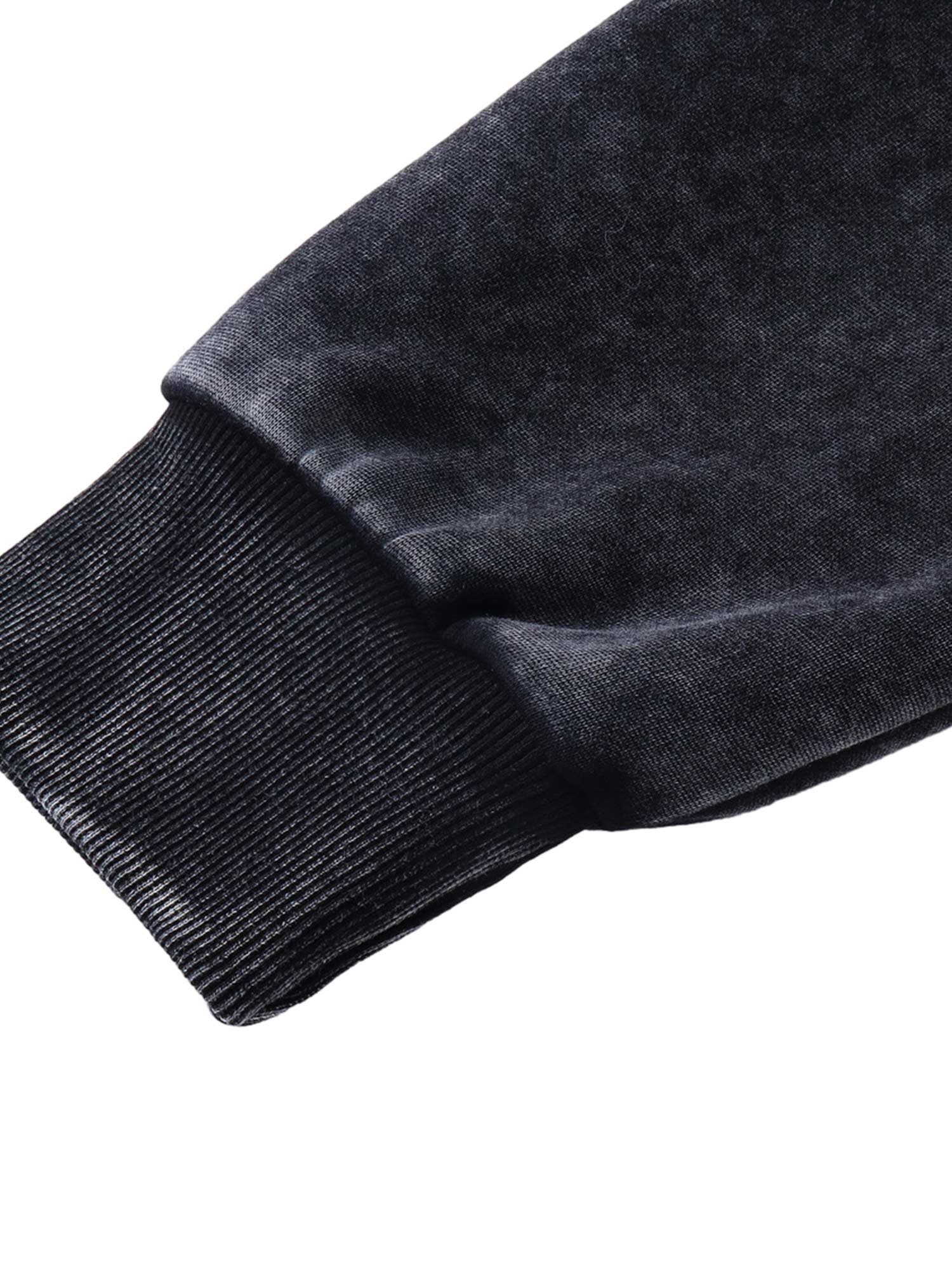 Thesupermade Washed Flame Printed Hooded Fleece Sweatshirt 