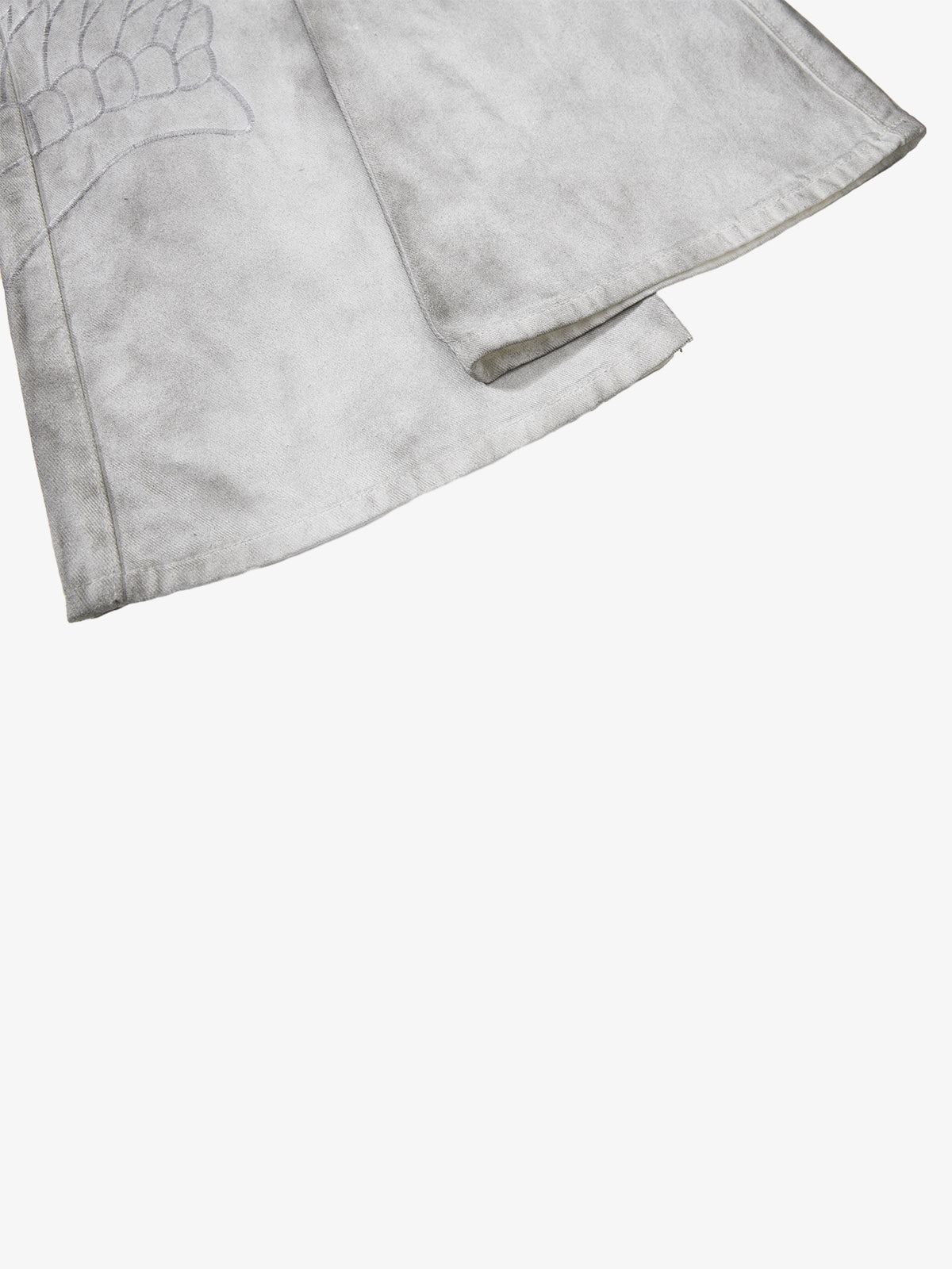 Heavy-duty Waxed Flared Jeans