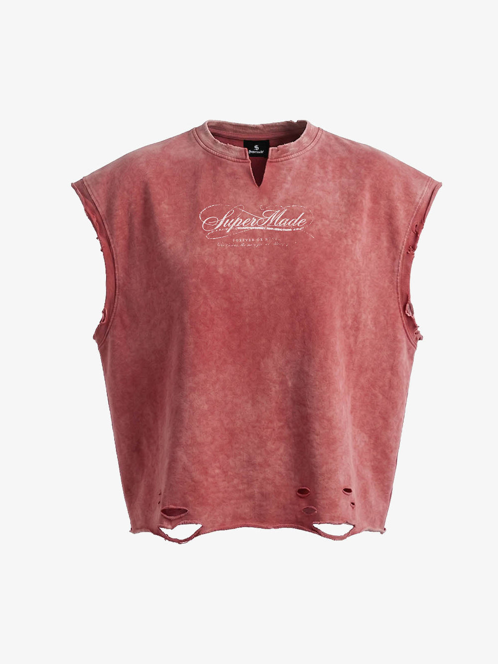 Vintage Washed Distressed Angel Graphic Sleeveless T-Shirt 