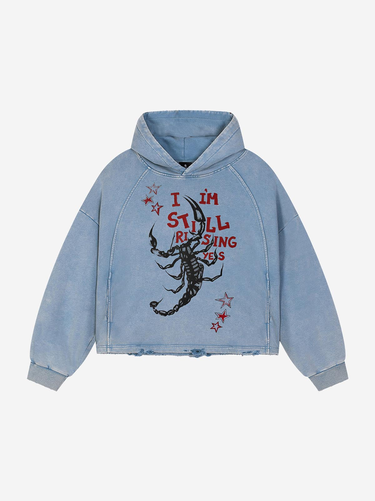 Hoodie mit Logo-Blitz-Grafik, gewaschen und im Used-Look