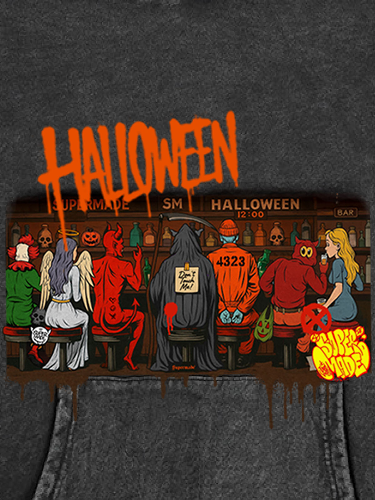 Thesupermade Halloween Pub Carnival Party Hooded Sweatshirt 