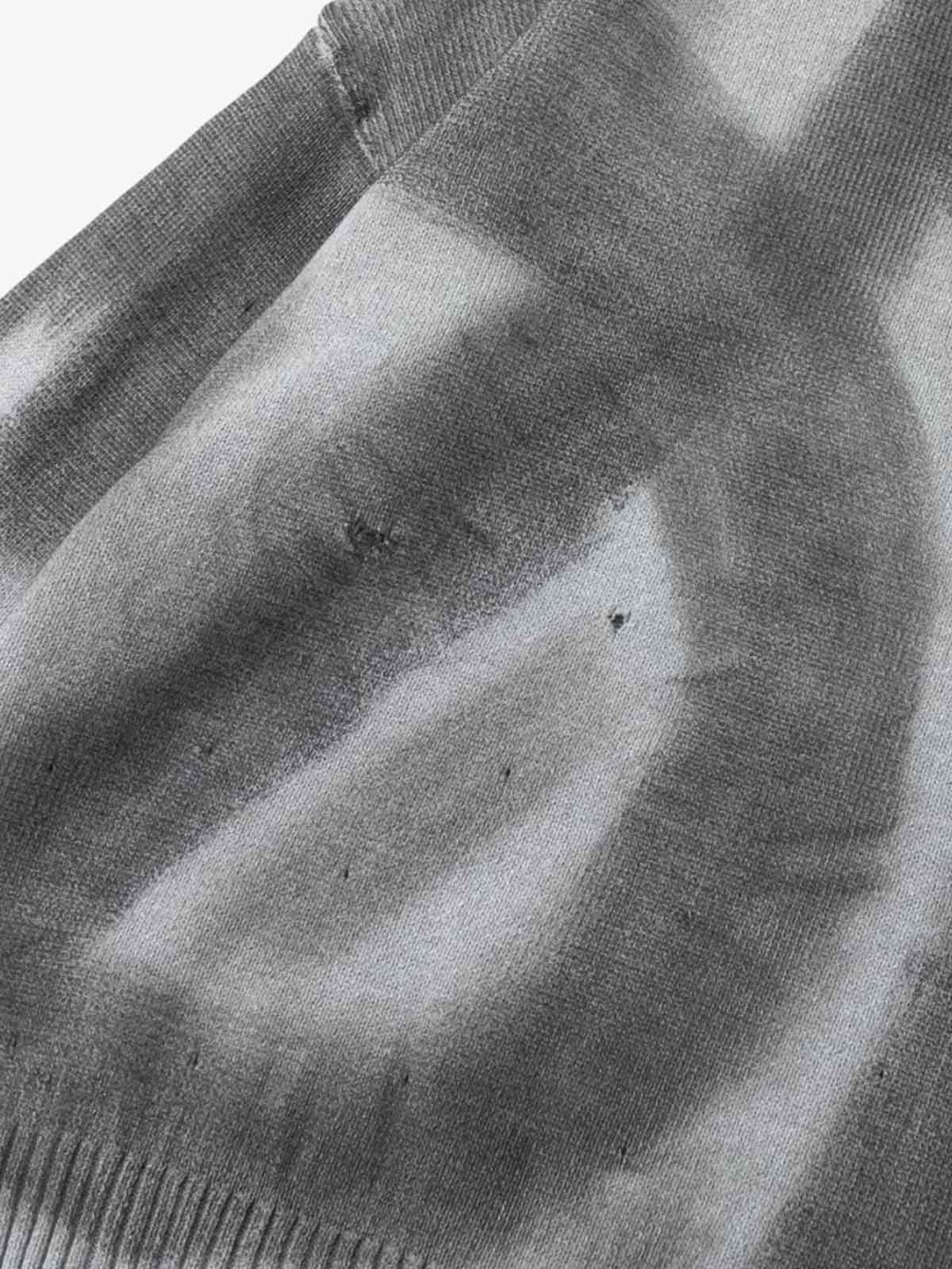 Inkjet Damaged Knitted Sweater 