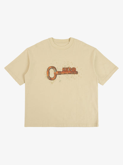 Supermade Rusty Metal Key Print T-Shirt 