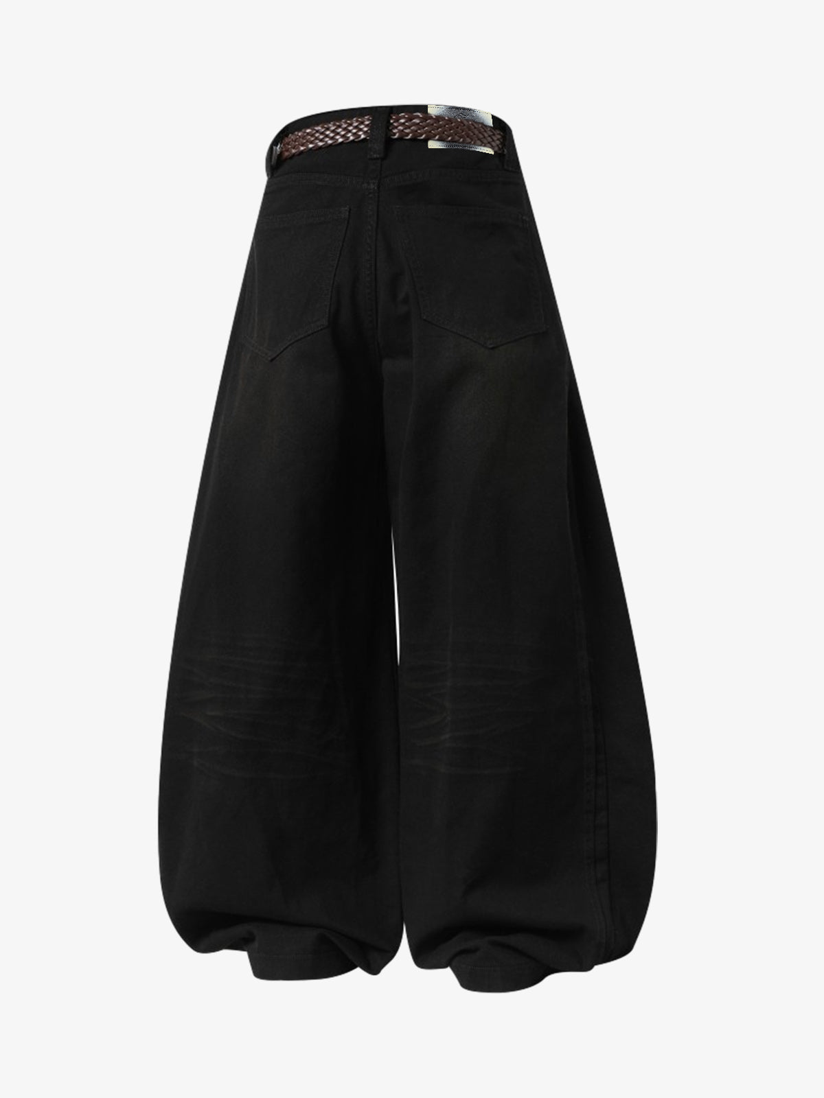 Cotton Wide Leg Pants with Belted Scarf Detail - Comfortable High Waist Culottes for Women 