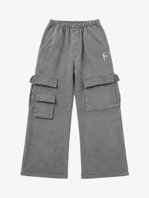 Washed Wide-Leg Sweatpants