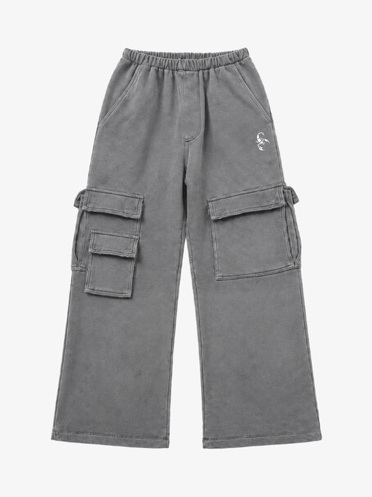 Washed Wide-Leg Sweatpants