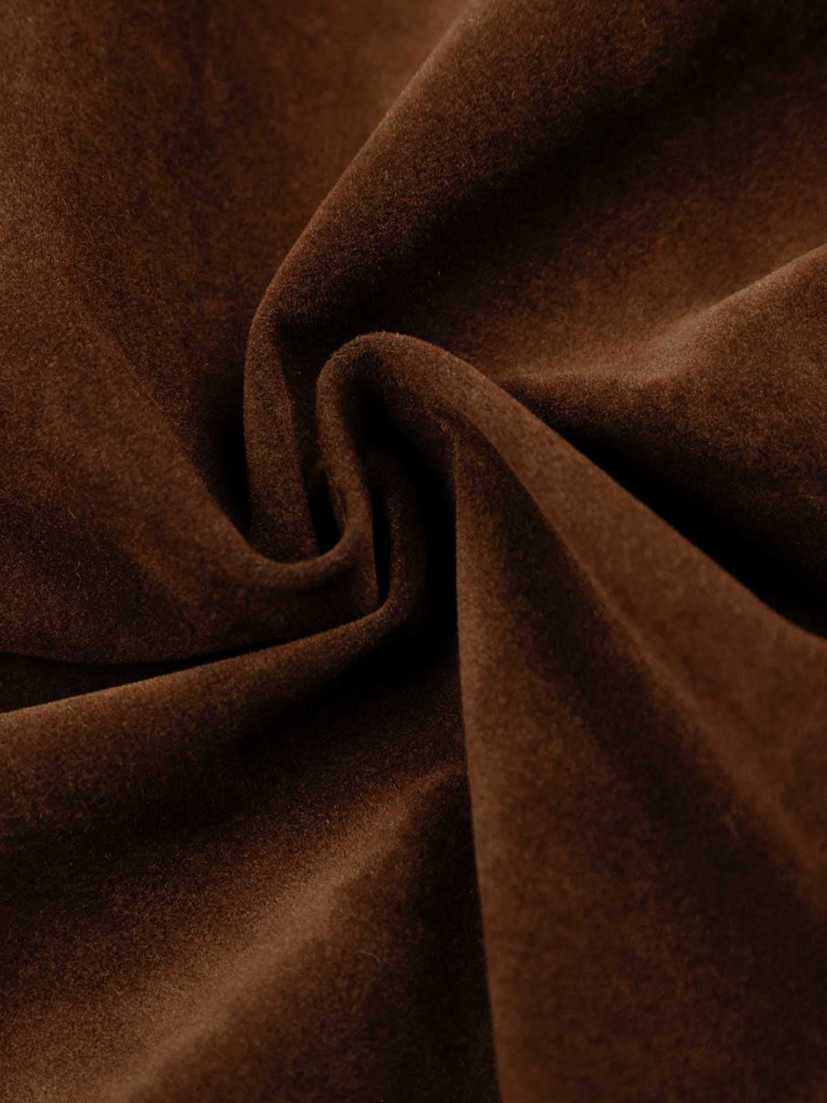 Retro Fur Collar Suede Toggle Closure Padded Bomber Jacket 