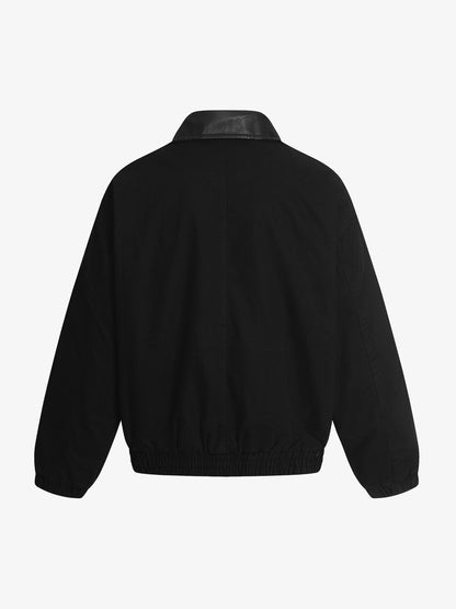 Retro Panelled Utility Multi Pocket Zip Up Bomber Jacket