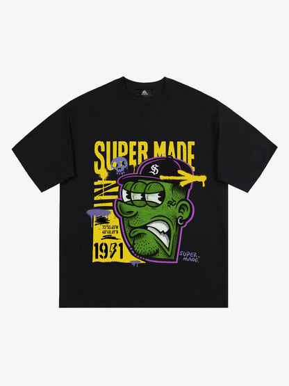 Graphic T-Shirt with Bold Monster Design for Streetwear Enthusiasts 