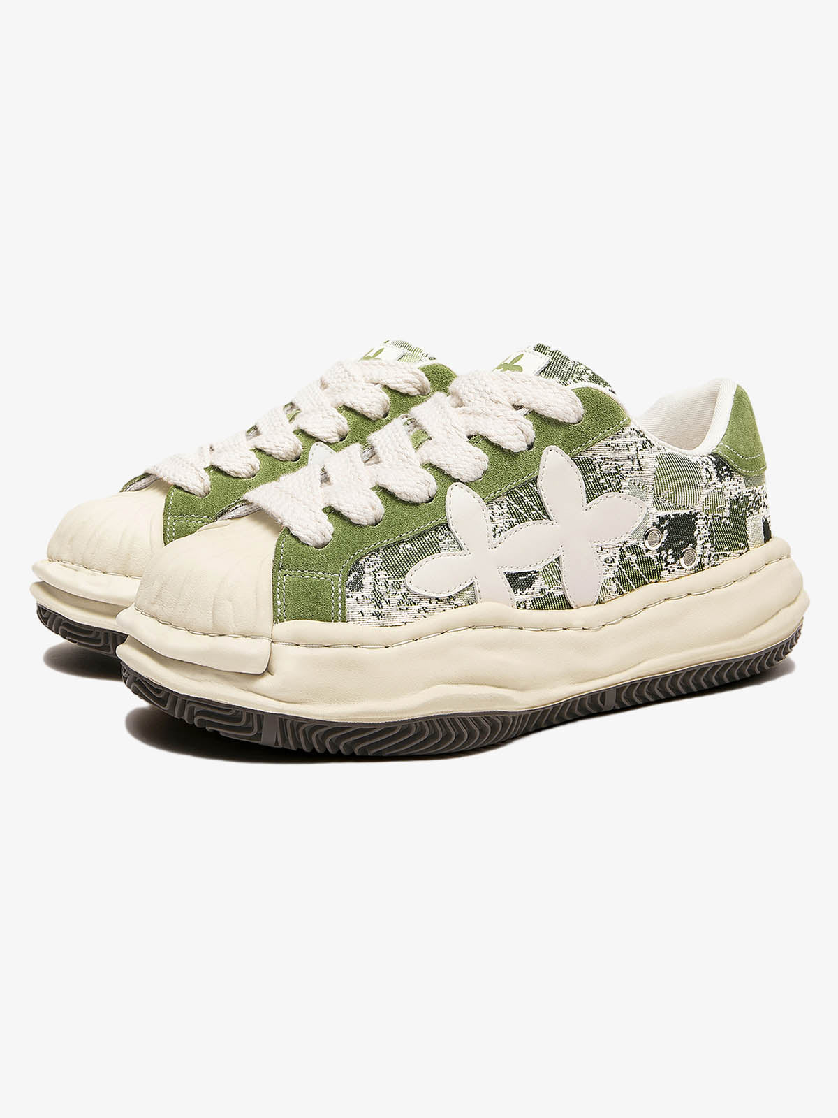 Deconstructed Melting Clover Sneakers