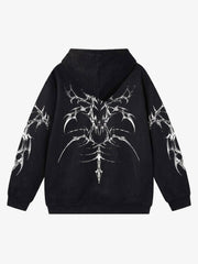 Thorn Letter Graphic Washed Hoodie