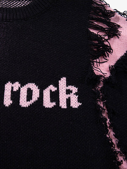 Raw Edge Damaged Dirty Dyed Niche  Sweatshirt 
