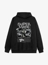 SupermadeTrendy Retro Graffiti Character Hooded Sweatshirt 