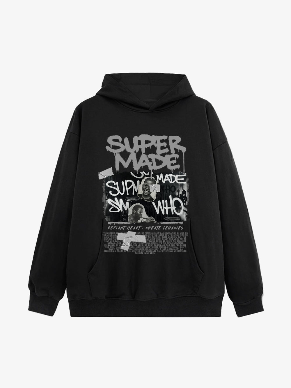 Trendy Retro Graffiti Character Hoodie 