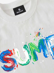 Graffiti Paint Drip Letter Print Oversized T-Shirt 