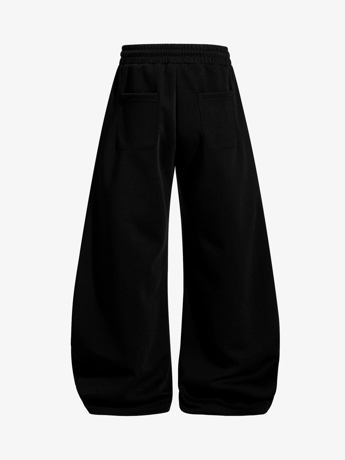 Retro Star Print Drawstring Wide-Leg Barrel Sweatpants 