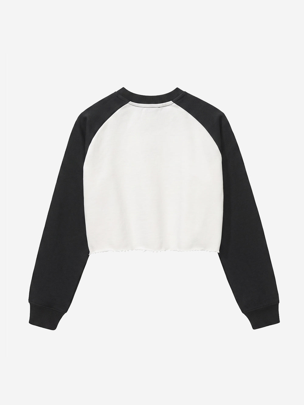 Distressed Graphic Color Block Cropped Sweatshirt