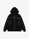 Logo Embroidered Zip Hoodie
