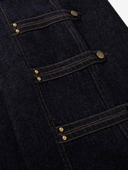 Napoleonic Studded Wide-Leg Jeans