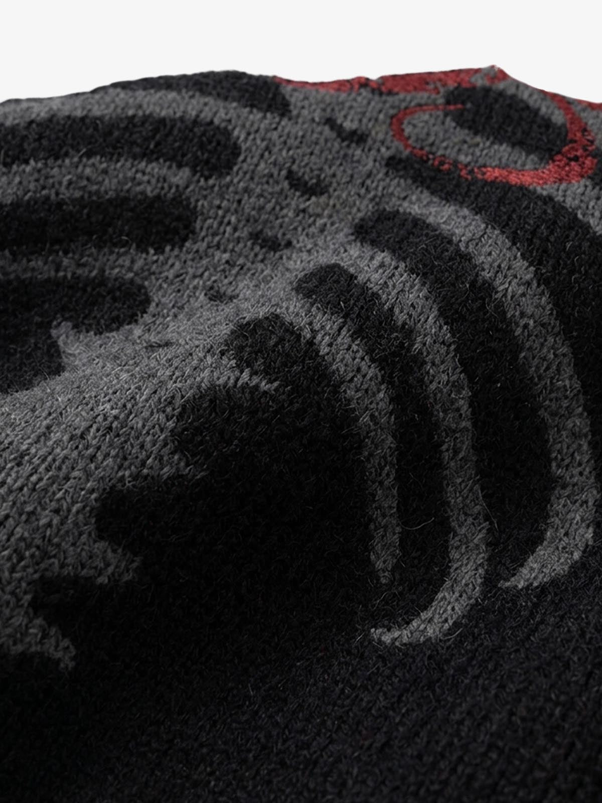Skeleton Graphic Knit Cardigan