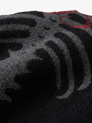 Skeleton Graphic Knit Cardigan