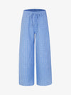 Pleated Plaid Drawstring Pants