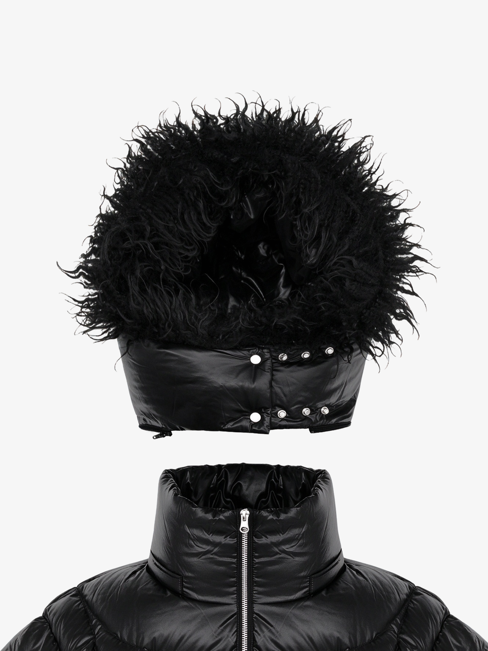 Detachable Fur Collar Puffer Jacket