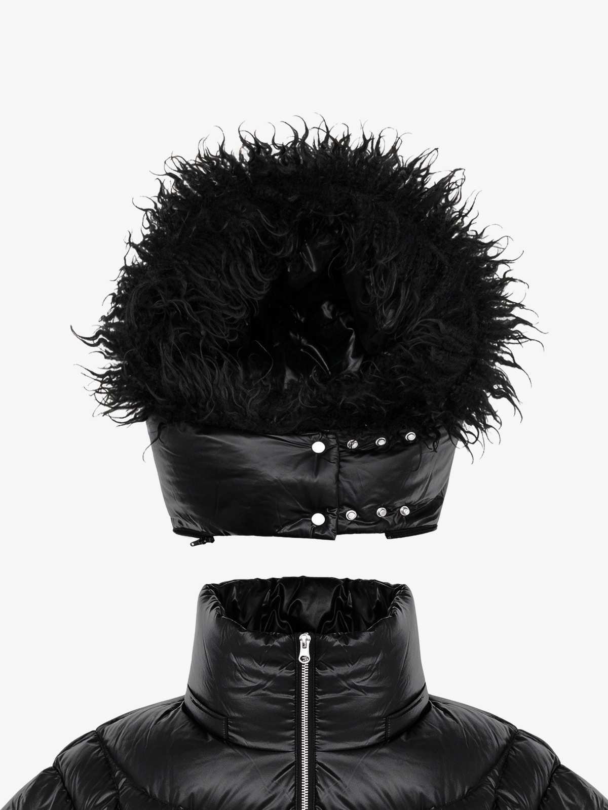 Detachable Fur Collar Puffer Jacket