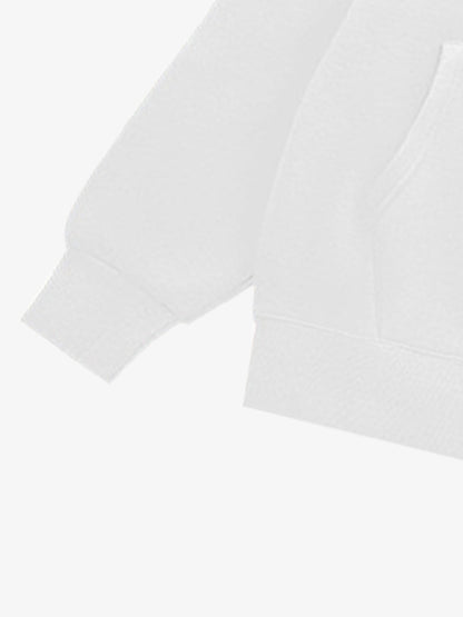 Hip-hop Mouth Gold Print Velvet Hooded Sweatshirt 