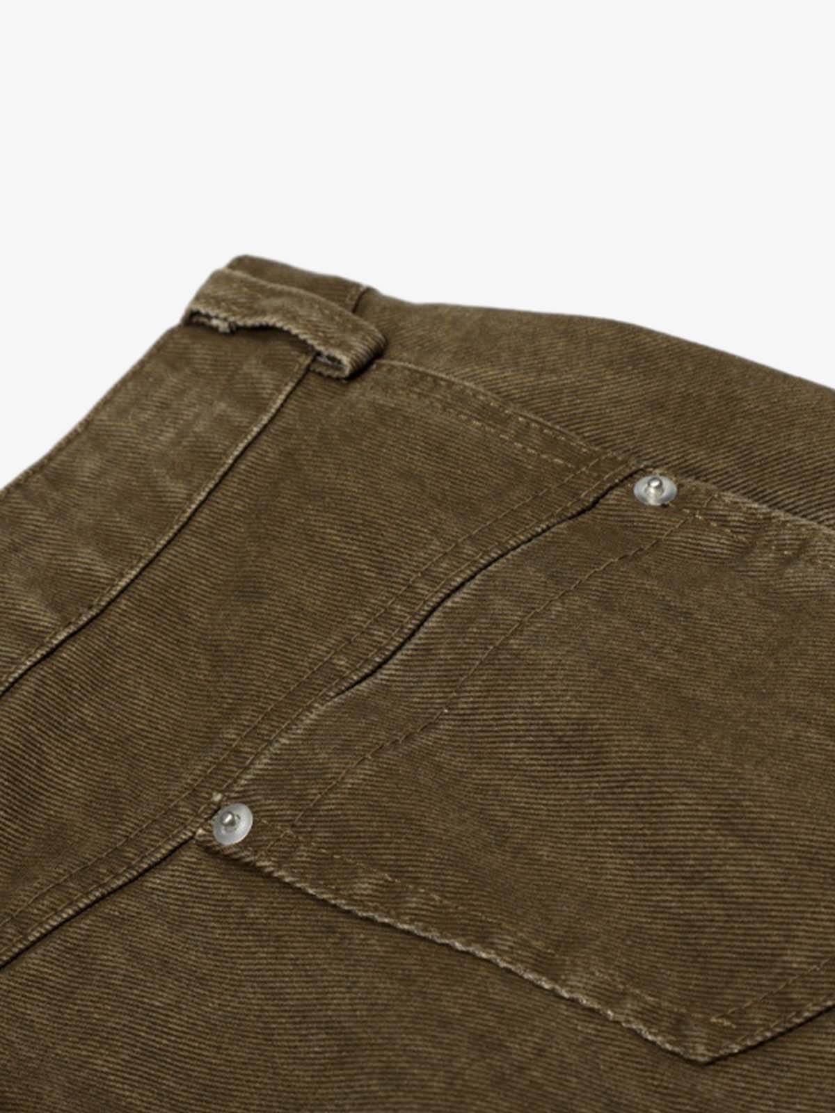 Washed Panel Cut Wide Leg Denim Jeans