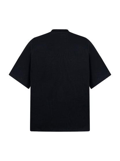 Oversized Embroidered Floral Letter T-Shirt 