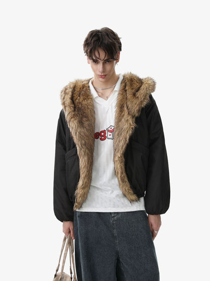 Winter Warmth Faux Fur Trimmed Bomber Jacket for Women 