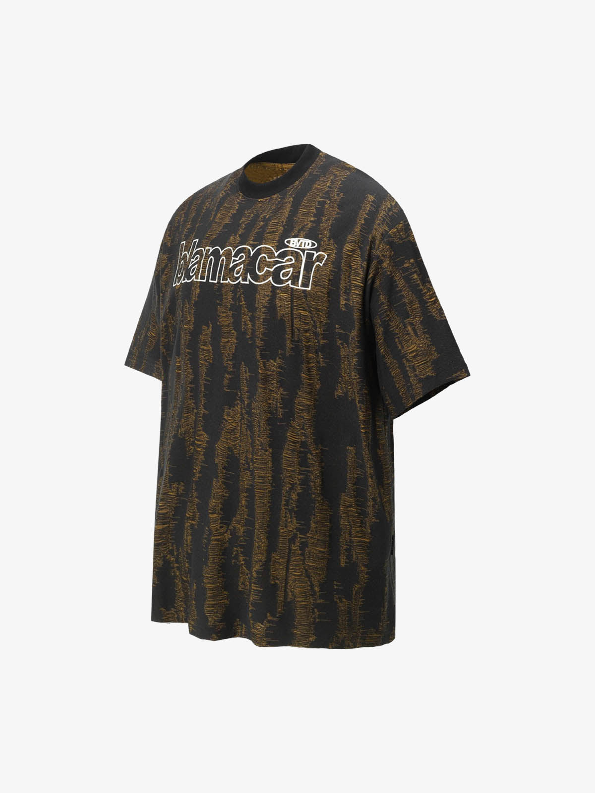 Distressed Letter Embroidered Short-sleeved T-shirt 