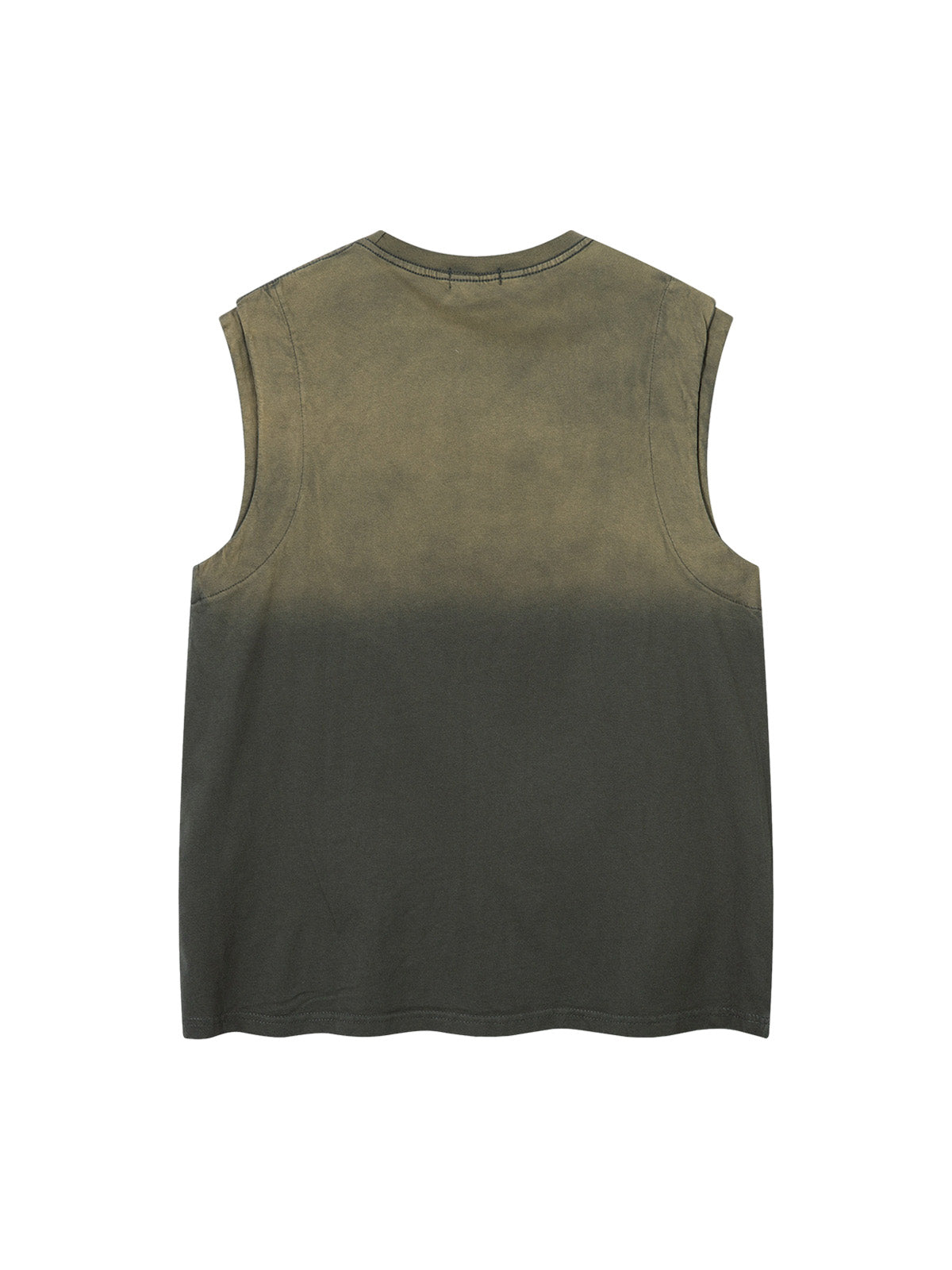 Thesupermade Washed Heavy-duty Letter Embroidered Waistcoat 