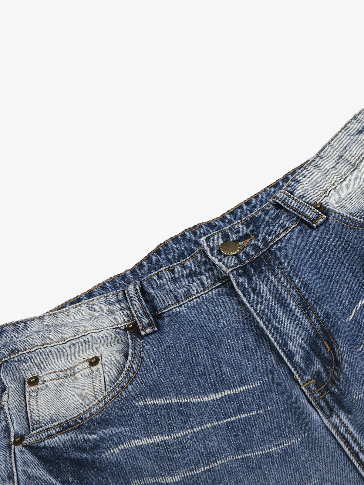 Gradient Whisker Wide-Leg Jeans