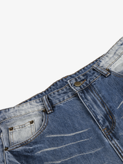 Gradient Whisker Wide-Leg Jeans