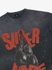 T-shirt oversize à effet peinture éclaboussée