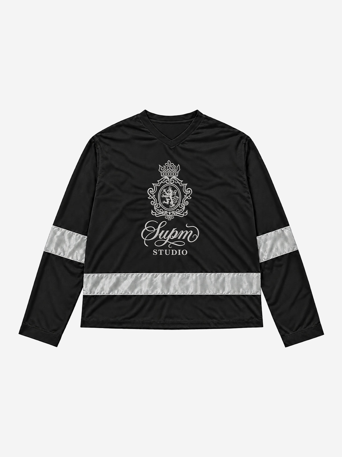 Reflective Patchwork Embroidered Long Sleeve Tee