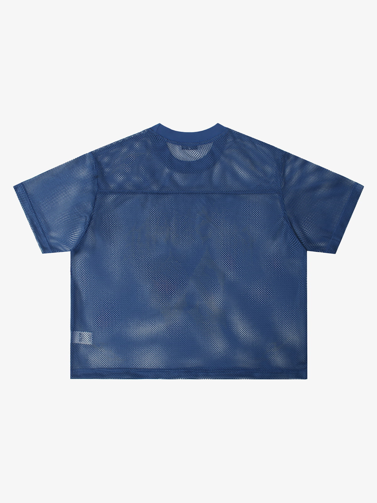 Mesh Jersey T-Shirt with Red Number 03 Print and Stitched Details 