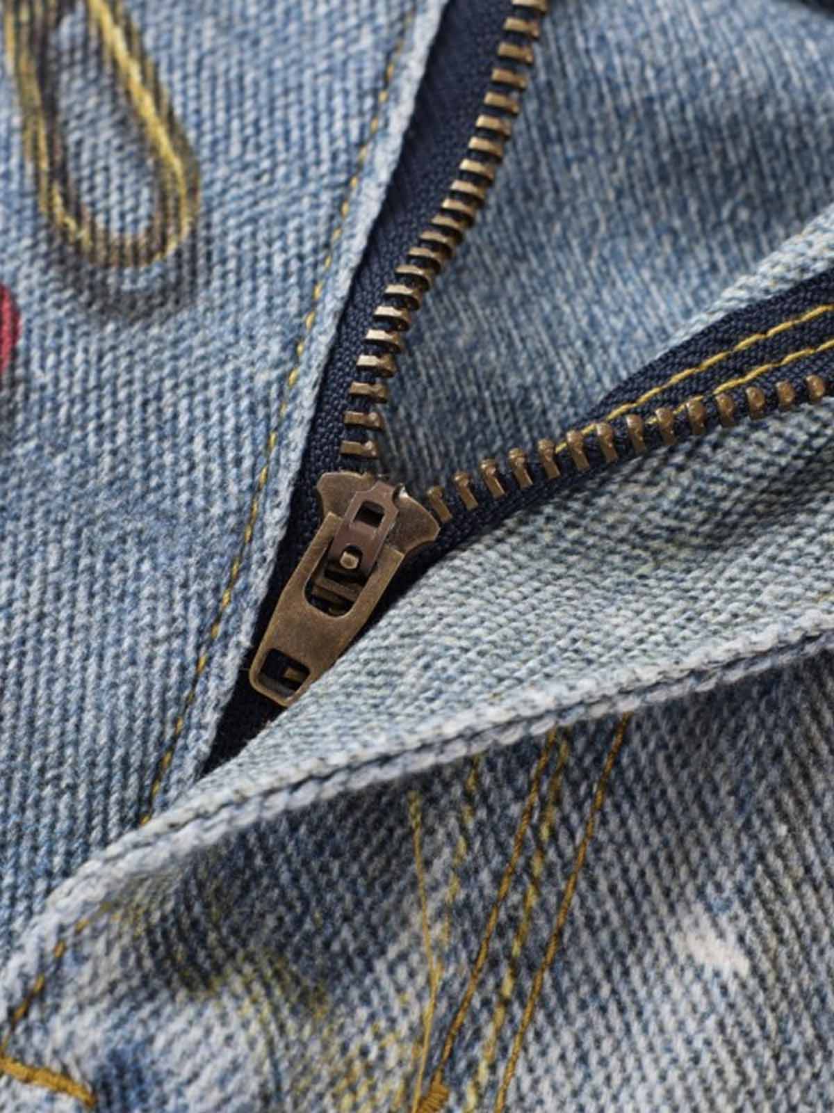 Denim Wide Leg Baggy Jeans with Tie and Pearl Chain Detail for Women Fashion Streetwear 