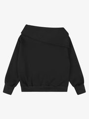 Sweatshirt mit gekreuztem Flügel-Grafik und Strasssteinen