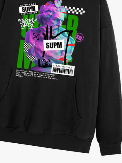 Thesupermade Cyber Classical Greek Statue Hooded Sweatshirt 
