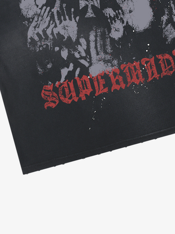 Ink Splatter Graphic Washed Tee