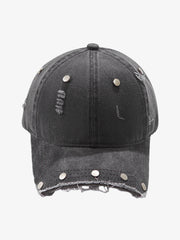 Distressed Rivet Detail Cap