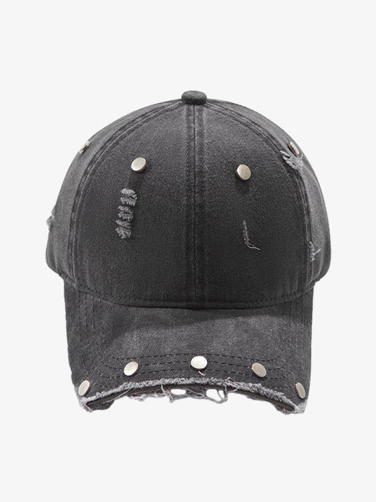 Distressed Rivet Detail Cap